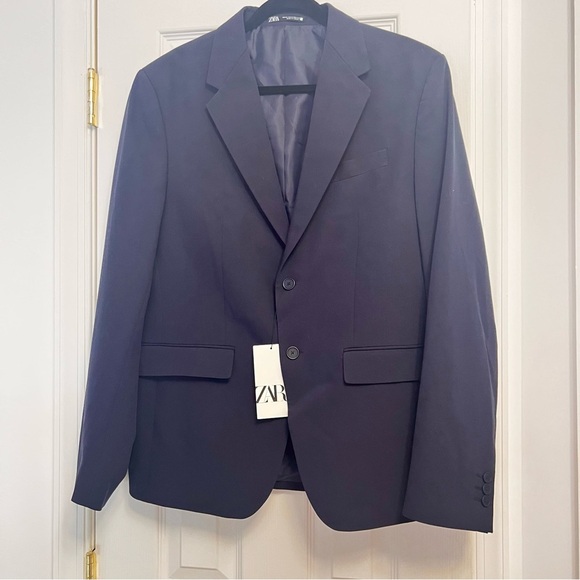 Zara Men’s Navy Sz 42 SPORT COAT, BLAZER - Picture 5 of 9